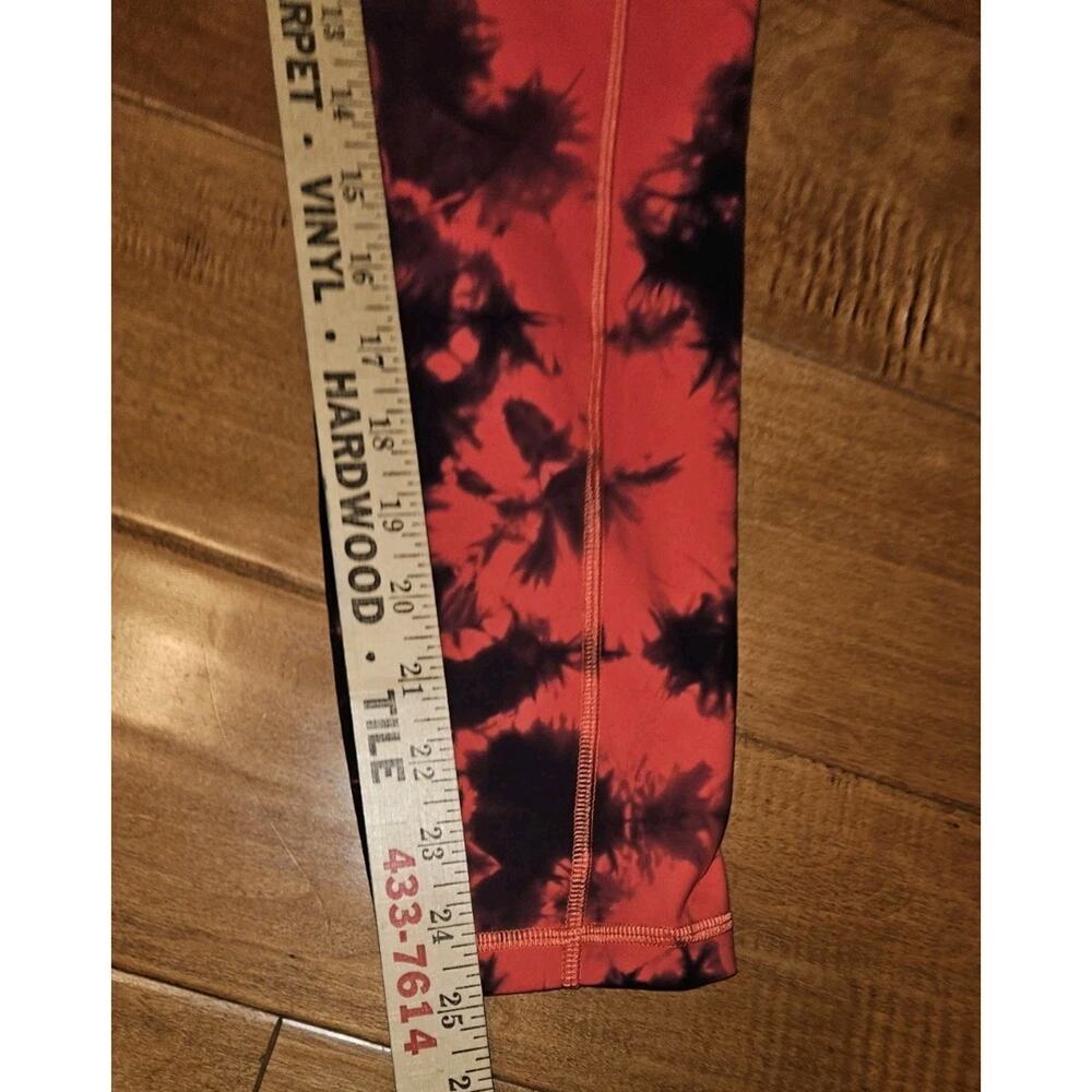 Lululemon Wunder Train High Rise Tight 25” Size 6 Tie Dye Carnation Red Black - Picture 8 of 9